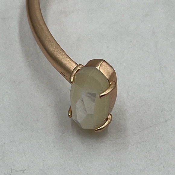 Kendra Scott Edie Rose Gold Ivory Mother of Pearl Cuff Adjustable Bracelet - Picture 6 of 16